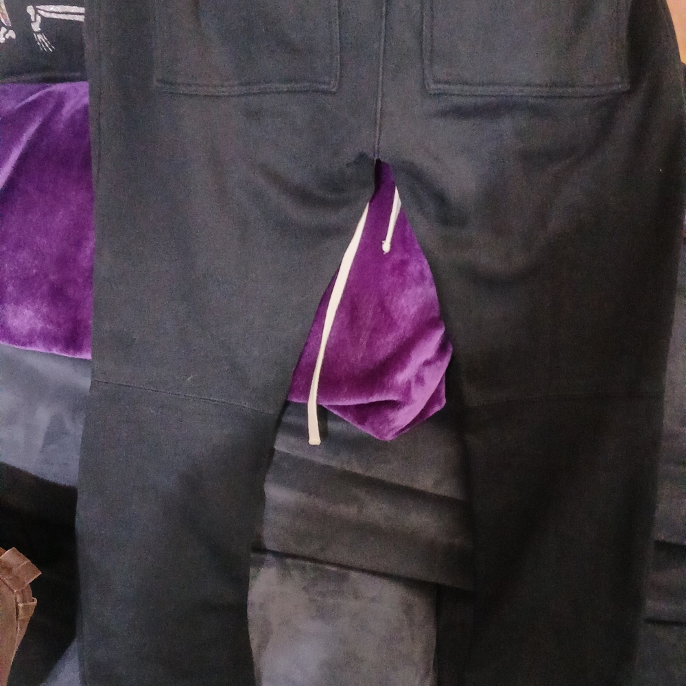 Fear of God Black Joggers with Cream Drawstring